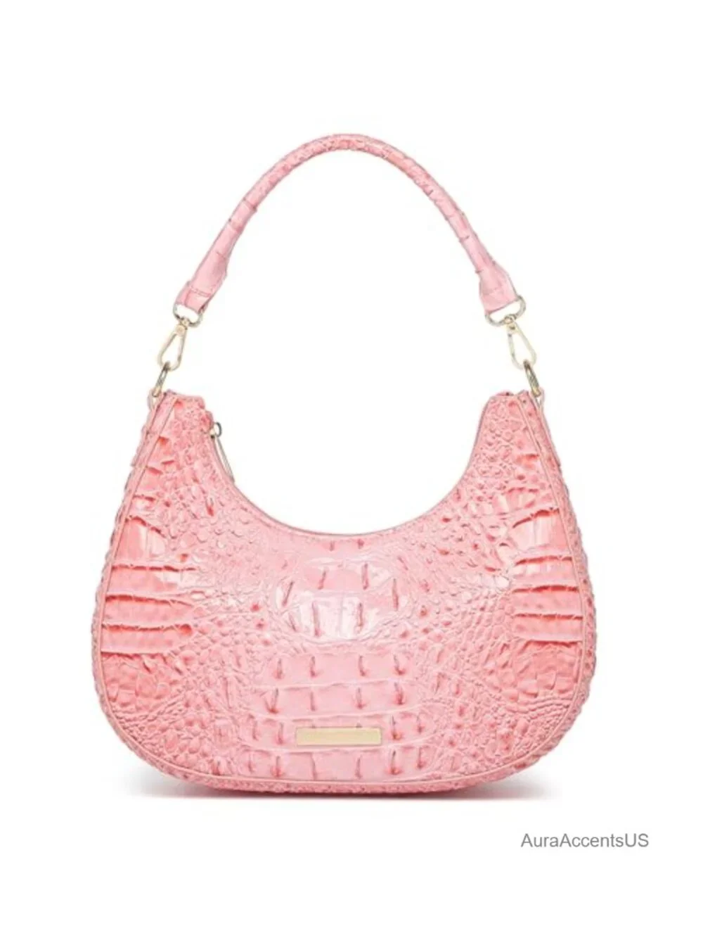 Croco Hobo Bag Women Vegan Leather Crescent Shoulder Purse Retro Chic Clutch